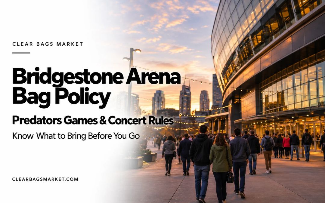 Fans arriving at Bridgestone Arena in Nashville before a game or concert