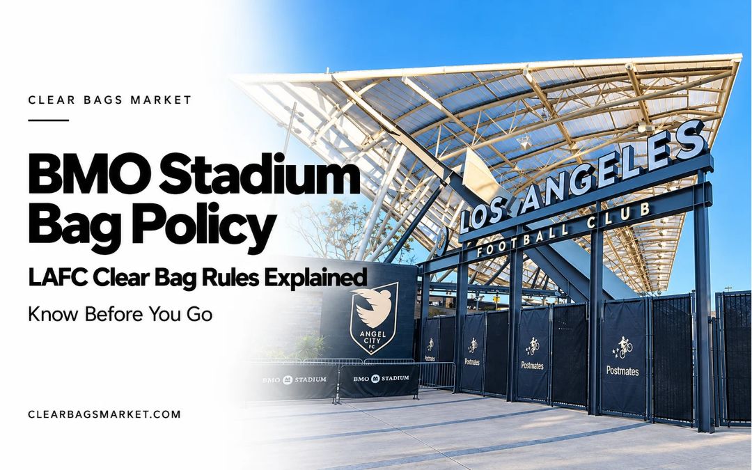 Exterior entrance of BMO Stadium in Los Angeles, home of LAFC and Angel City FC