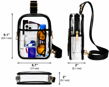 3-Pocket Clear Stadium Crossbody Bag