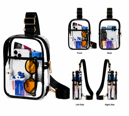 3-Pocket Clear Stadium Crossbody Bag